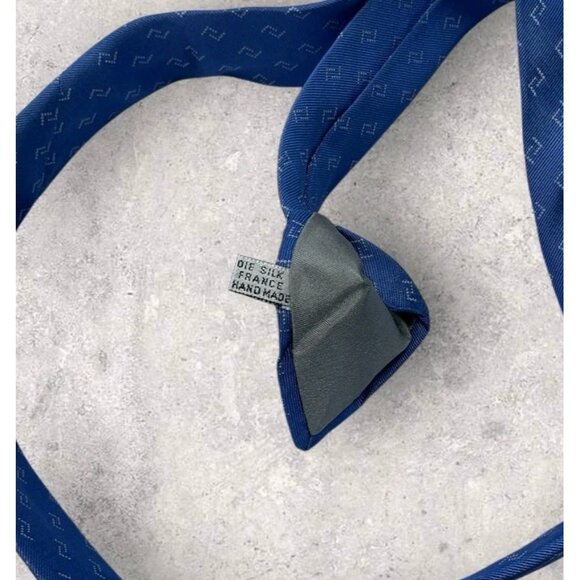 CHRISTIAN DIOR Silk Tie FRANCE XL Blue Geometric W:3.5" EUC - Picture 3 of 5
